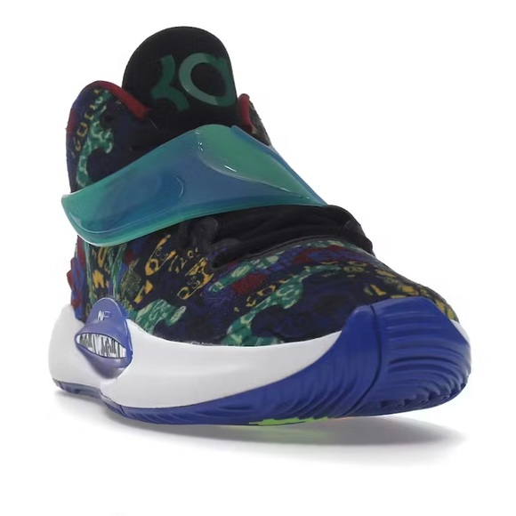 Men's Nike KD 14 NRG Ron English 2 Ky-D Sapphire/Melon Tint (DC9382 500) 10.5 - Picture 2 of 14